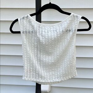 Forever 21 Cream Crop Tank